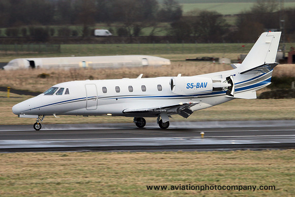 Cessna 560 S5-BAV at Prestwick (2016)