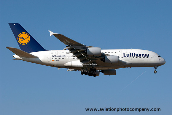 Lufthansa Airbus A380-800 D-AIMI at Frankfurt IAP (2013)