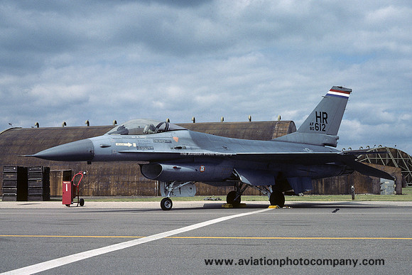 USAF 50 TFW 313 TFS General Dynamics F-16A Fighting Falcon 80-0612/HR (1984)