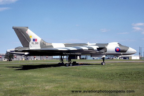 RAF 9 Squadron Avro Vulcan B.2 XL361 displayed at Goose Bay (1993)