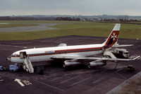 Air Malta Boeing 707-123(B) G-TJAC at Newcastle (1979)