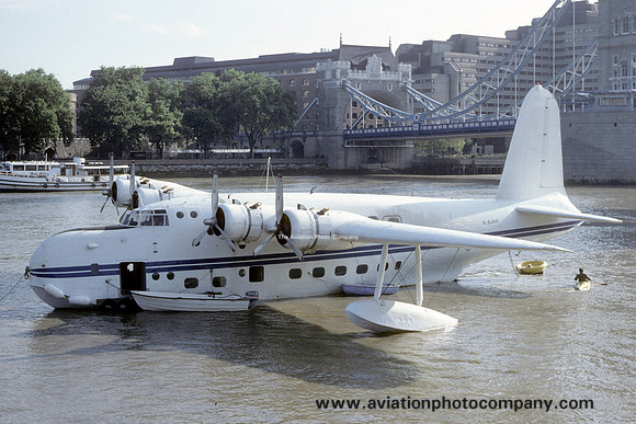 Short Sandringham G-BJHS on the River Thames (1982)