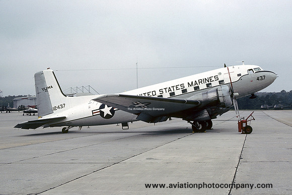 USMC Yuma Douglas C-117D 12437 at NAS Atlanta (1977)