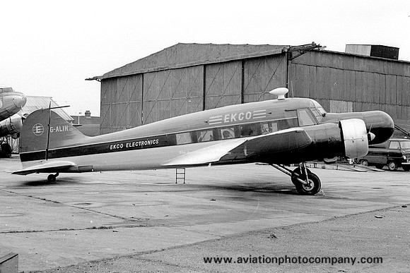 Ekco Electronics Avro Anson G-ALIH at Newcastle (1960)