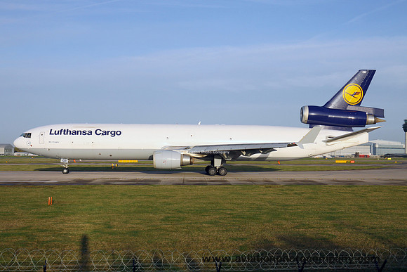 Lufthansa Cargo McDonnell Douglas MD-11F D-ALCD at Manchester (2015)