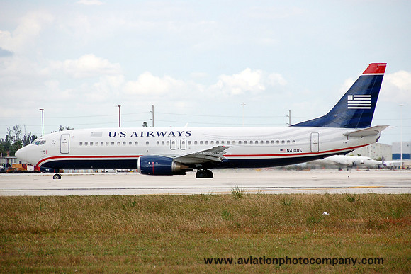 US Airways Boeing 737-400 N418US at Miami IAP (2008)