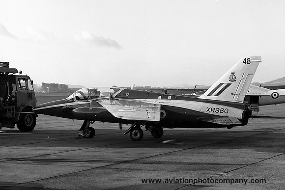 RAF 4 FTS Folland Gnat T.1 XR980 at RAF Leuchars (1969)