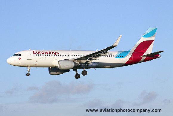 Eurowings Airbus A320-200 D-AIZS at London Heathow (2016)