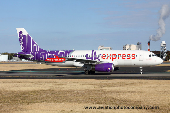 HK Express Airbus A320-200 B-LCA at Tokyo Narita (2016)