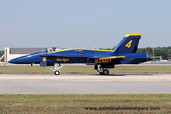 US Navy Blue Angels McDonnell Douglas F/A-18C Hornet 163754/4 at Dobbins AFB (2012)