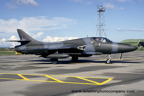 RAF 208 Squadron Hawker Hunter T.8 XF995 at RAF Lossiemouth (1993)