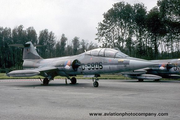Dutch Air Force Lockheed TF-104G Starfighter D-5806 stored at Ypenburg (1987)