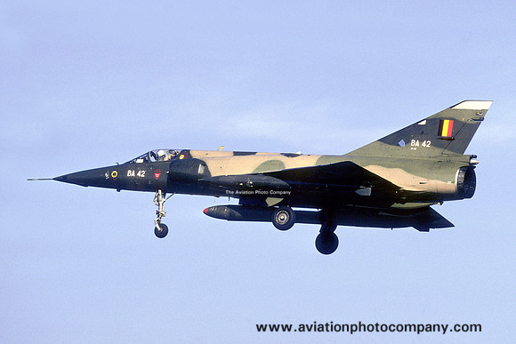 Belgian Air Force 3 Wing 8 Sml Dassault Mirage 5BA BA-42 (1989)