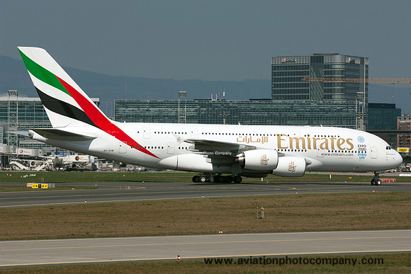 Emirates Airbus A380-800 A6-EOW at Frankfurt (2016)
