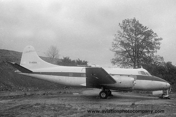 De Havilland Heron G-ASVA stored at Gatwick