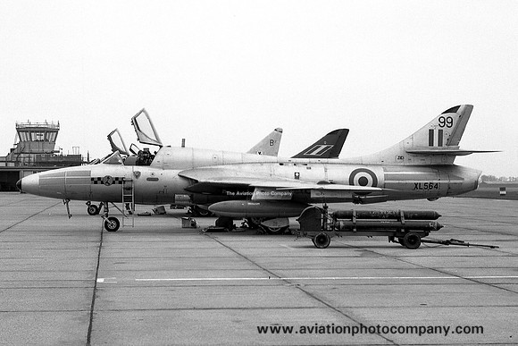 RAF 229 OCU 63 Squadron Hawker Hunter T.7 XL564 at RAF Wattisham (1968)