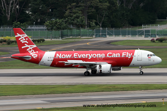 Air Asia Indonesia Airbus A320-200 PK-AZA at Singapore IAP (2016)