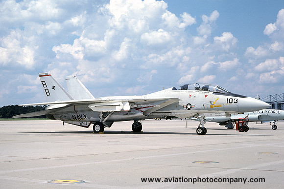 US Navy VF-14 Grumman F-14A Tomcat 159425/AB-103 at NAS Atlanta (1977)