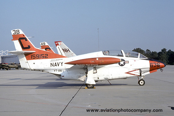 US Navy VT-26 North American T-2C Buckeye 159152/C-638 at NAS Atlanta (1976)