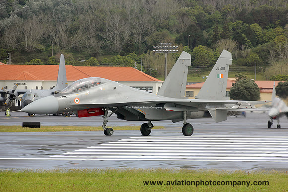 Indian Air Force 15 Squadron Sukhoi Su-30MKI SB401 at Lajes (2016)