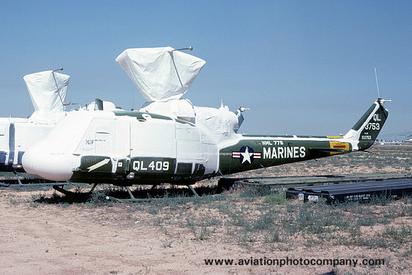 US Marines HML-776 Bell UH-1E Iroquois 153753 at MASDC Davis Monthan (1978)