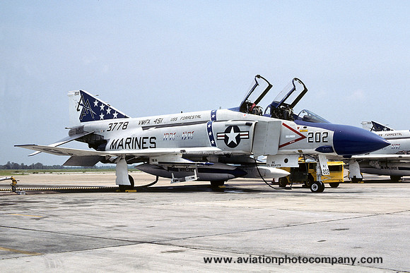 USMC VMFA-451 McDonnell F-4J Phantom 153778/AA-202 at NAS Atlanta (1976)