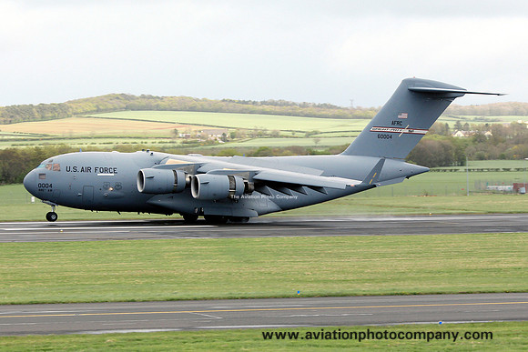 USAF 445 AW 89 AS McDonnell Douglas C-17A 96-0004 at Prestwick (2013)