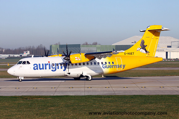 Aurigny ATR-42-500 G-HUET at Manchester (2016)