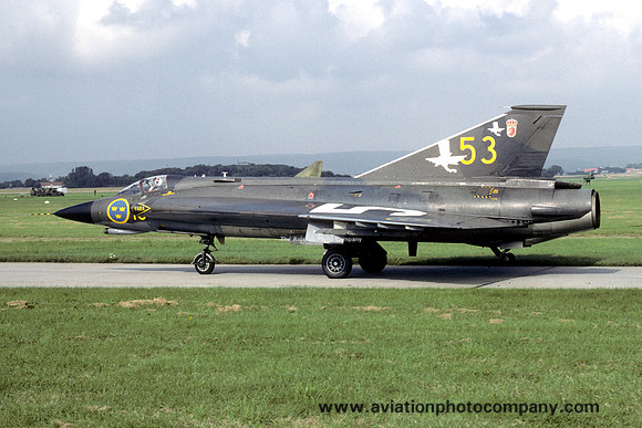 Swedish Air Force F10 SAAB J-35F Draken 35626/53 (1985)