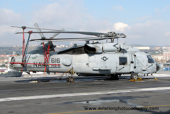 USN HS-5 Sikorsky HH-60H 164845/AG-616 onboard USS Eisenhower in Marseilles (2013)