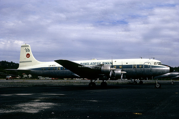 Bangladesh Biman Douglas DC-6B LN-MTV (1972)