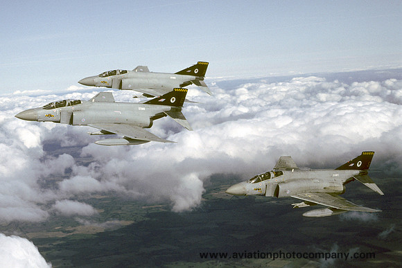 RAF 74 Squadron McDonnell F-4M Phantom FGR.2 formation (1992)