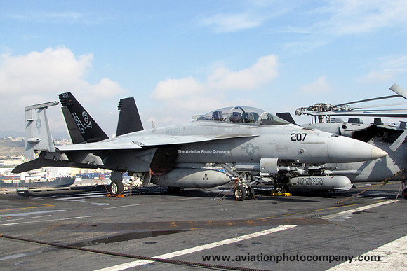 USN VFA-103 McDonnell Douglas F/A-18F 166617/AG-207 onboard USS Eisenhower in Marseilles (2013)