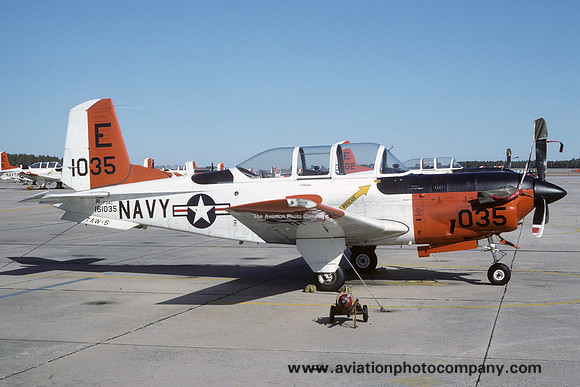 US Navy TAW-5 Beech T-34C Turbo Mentor 161035/E (1984)