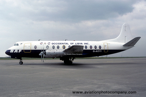 British Air Ferries/Occidental of Libya Vickers Viscount G-AOYI (1982)