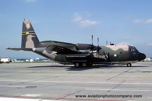 USAF California ANG 115 TAS Lockheed C-130E Hercules 62-1826 at Rhein Main (1982)