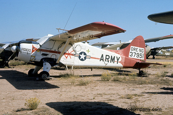 US Army Oregon Army National Guard DHC U-6A 53-7951 stored at MASDC (1975)
