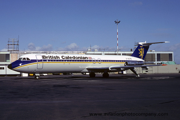 British Caledonian BAC-111 G-BJRU at Newcastle (1982)