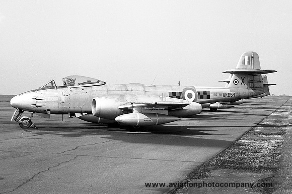 RAF 85 Squadron Gloster Meteor F.8 WK654/X at RAF Wattisham (1968)