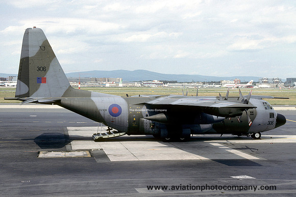 RAF Lyneham Transport Wing Lockheed C-130K Hercules C.1P XV306 at Rhein Main (1993)