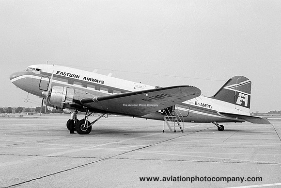 Eastern Airways Douglas C-47B Dakota G-AMPO (1978)
