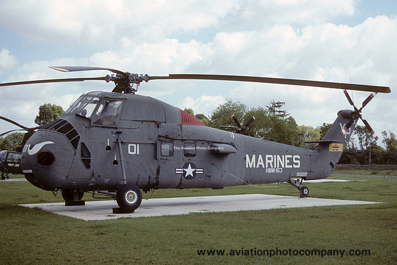 US Marines HMM-163 Sikorsky UH-34J Sea Horse 150291 displayed at Tustin (1991)
