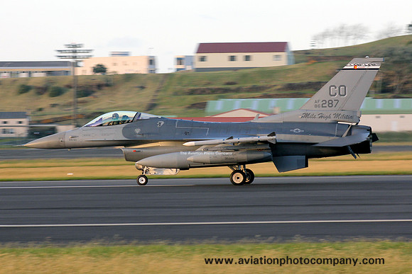 USAF Colorado ANG 120 FS GD F-16C 86-0287 at Lajes (2013)