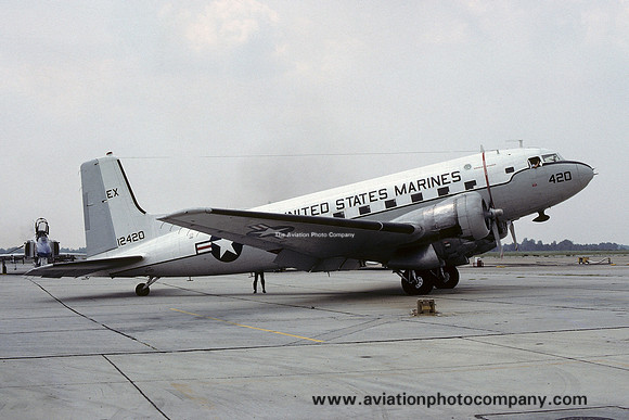 USMC H&MS-31 Douglas C-117D 12420/EX at NAS Atlanta (1976)