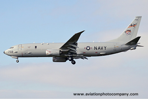 US Navy VP-8 Boeing P-8A Poseidon 168759/LC at Lossiemouth (2015)
