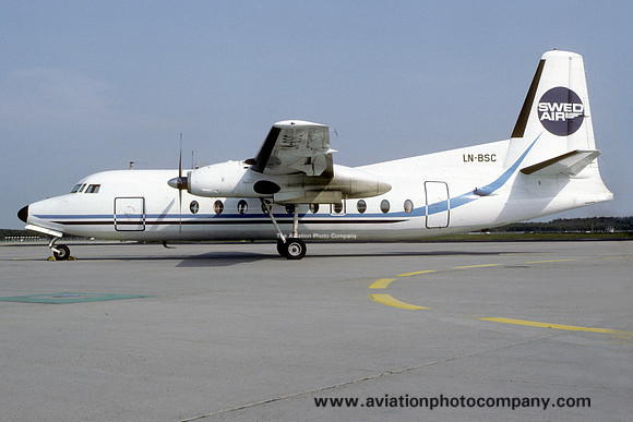 Swedair Fairchild F-27 LN-BSC (1983)