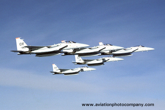 USAF 32 TFS McDonnell Douglas F-15A Eagle Formation (1978)