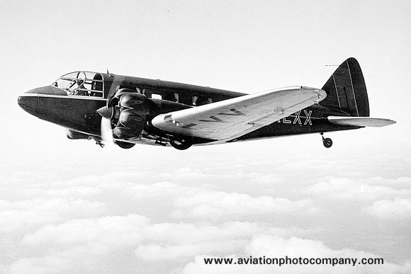 British Civil Airspeed Envoy G-AEXX Air to Air