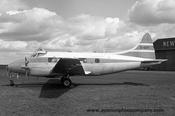 Pressed Steel Company De Havilland Dove G-AOFI at Newcastle
