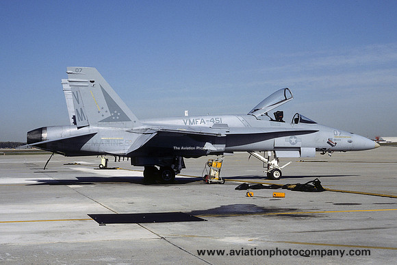 US Marines VMFA-451 McDonnell Douglas F/A-18A Hornet 161970/VM-07 (1992)